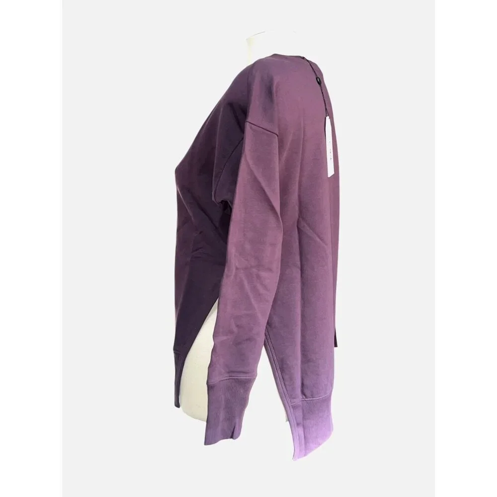 Universal Standard Split Hem Long Sleeve Crewneck Sweater Sz 4XS Purple (00-0 XS - Picture 7 of 11